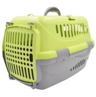 Zooexpress Переноска Турне М 48*32*32 см c пластиковой дверцей Зеленая