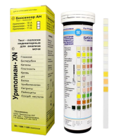 Уриполиан-10В тест-полоски диагностические для определения компонентов мочи 100 шт