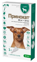Принокат 40 мг+10 мг капли на холку для собак до 4 кг 1 пипетка 0,4 мл