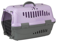 Zooexpress Переноска Турне М 48*32*32 см c металлической дверцей Фиолетовая