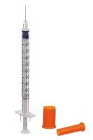 Шприц 3-х компонентный с иглой 0,45х12мм 26G инсулиновый 1 мл