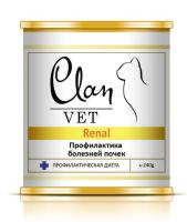 Влажный корм Clan Vet Cat Renal для профилактики болезней почек 240 g для кошек