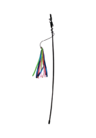 Zooexpress Игрушка для кошек Удочка пластиковая с лентами и бубенчиком 50 см