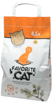 Favorite Cat древесный впитывающий наполнитель 4,5 л