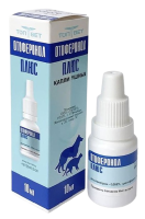 Капли ушные Отоферонол Плюс для лечения отодектоза у кошек и собак 10 мл