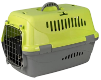 Zooexpress Переноска Турне L АВИА 54,5*36*34 см c металлической дверцей Зеленая