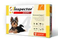 Инспектор Квадро С (Inspector Quadro С) капли для собак 1-4 кг 3 пипетки