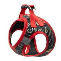 Zooexpress Шлейка-жилет ART LINE M (41-44 см) капрон сетка с принтом тату