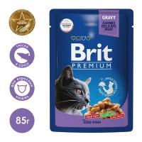 Brit Premium Cat Pouches Треска в соусе 85 g для кошек