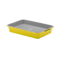 Zooexpress Туалет лоток с сеткой Адам высокие ножки Желтый