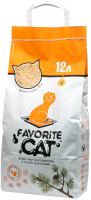 Favorite Cat древесный впитывающий наполнитель 12 л