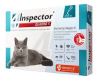 Инспектор Квадро К (Inspector Quadro К) капли для кошек 4-8 кг 1 пипетка