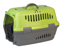 Zooexpress Переноска Турне М АВИА 48*32*32 см c металлической дверцей Зеленая