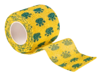 VETЗАБОТА Бинт ветеринарный самофиксирующийся 10 см х 4,5 м желтый с лапками