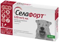 Селафорт капли для собак весом 10,1-20 кг 12% 1 пипетка
