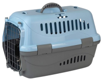 Zooexpress Переноска Турне М АВИА 48*32*32 см c металлической дверцей Голубая