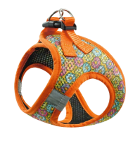 Zooexpress Шлейка-жилет ART LINE S (37-40 см) капрон сетка с принтом пончики