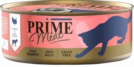 Prime Meat Cat Индейка с Телятиной филе в желе 100 g для кошек