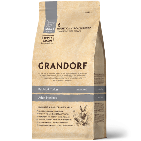 Grandorf Cat Rabbit & Turkey Adult Sterilised 400 g