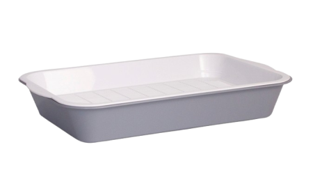 Zooexpress Туалет лоток ЕВА (40*26,5*6,5 см) с сеткой на высоких ножках Серый