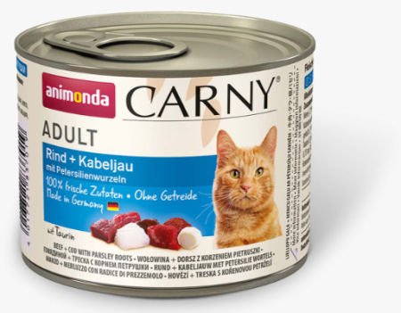 Animonda Carny Adult Говядина с Треской и петрушкой 200 g для кошек