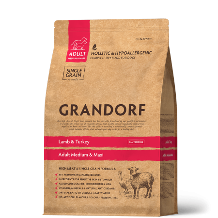 Grandorf Dog Lamb & Turkey Adult Medium&Maxi 3 kg