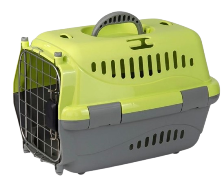 Zooexpress Переноска Турне S АВИА 42*29*29,5 см c металлической дверцей Зеленая
