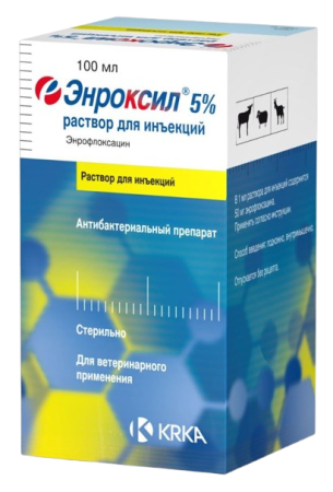Энроксил 5 % раствор для инъекций 100 мл