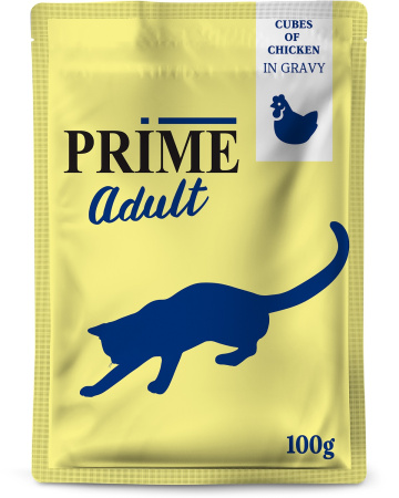 Prime Adult Cat Курица кусочки в бульоне 100 g для кошек