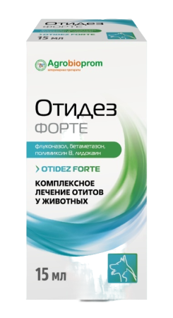 Pchelodar Отидез ФОРТЕ ушные капли для животных 15 мл