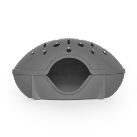 Zooexpress Домик для хомяка без дверцы Серый