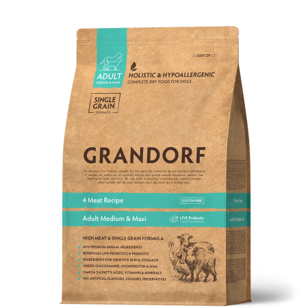Grandorf Dog 4 Meat Probiotics Adult Medium&Maxi 3 kg