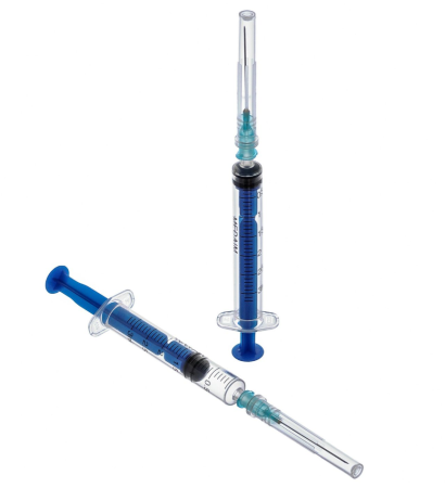 Шприц MedAim 3-х компонентный с иглой 0,63х32 мм 23Gх1 1/4 одноразовый 3 мл