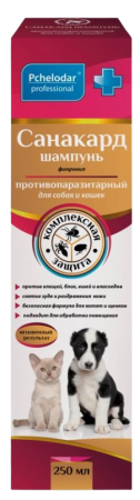 Pchelodar Санакард шампунь противопаразитарный 250 мл