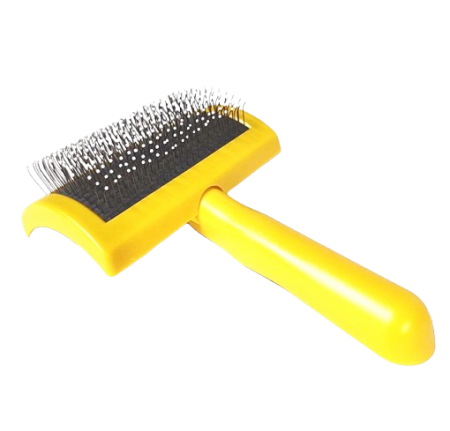 Zooexpress Пуходерка пластмассовая большая с каплей 10,5*16 см Желтая