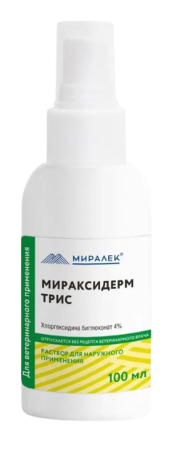 Мираксидерм Трис кожный спрей для животных 100 мл