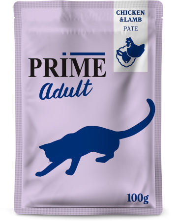 Prime Adult Cat Курица и Ягненок паштет 100 g для кошек