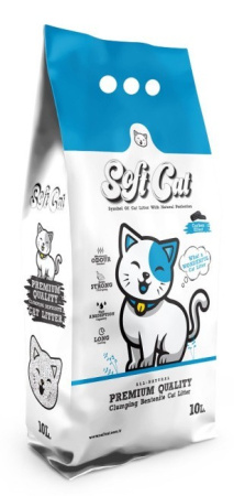 Soft Cat Наполнитель комкующийся бентонитовый с Активированным углем 10 л