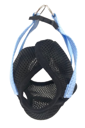 Zooexpress Шлейка-жилет FRESH LINE M (32-38 см) с сеткой нейлоновая голубая