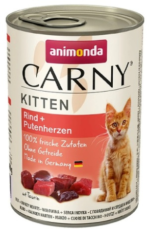 Animonda Carny Kitten Говядина и Сердце Индейки 400 g для котят