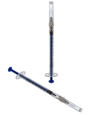 Шприц MedWay U100 3-х компонентный с иглой 0,45 х10 мм 26GХ2/5 инсулиновый 1 мл