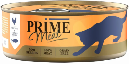 Prime Meat Cat Курица с Лососем филе в желе 100 g для кошек