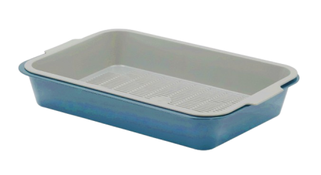 Zooexpress Туалет лоток с сеткой Адам низкие ножки Синий