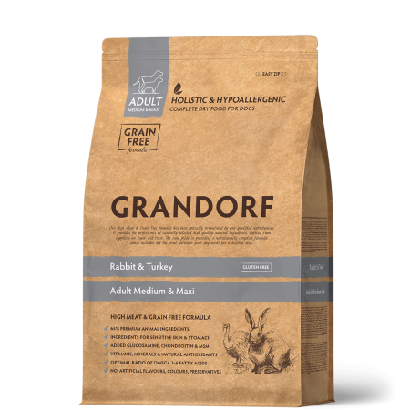 Grandorf Dog Rabbit & Turkey Adult Medium&Maxi 1 kg
