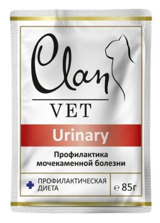 Clan Vet Cat Urinary для профилактики МКБ 85 g