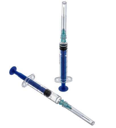 Шприц MedAim 3-х компонентный с иглой 0,63х32 мм 23Gх1 1/4 одноразовый 2 мл