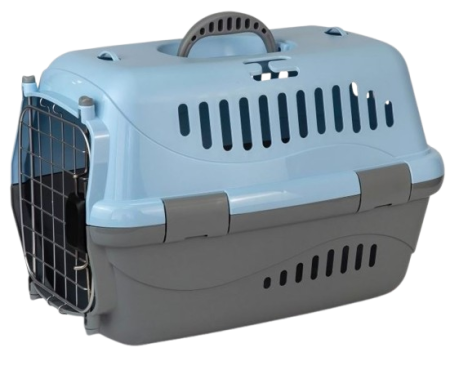 Zooexpress Переноска Турне М АВИА 48*32*32 см c металлической дверцей Голубая