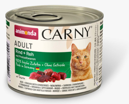Animonda Carny Adult Говядина с Олениной и Брусникой 200 g для кошек