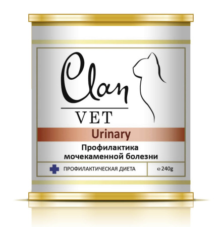 Clan Vet Cat Urinary для профилактики МКБ 240 g