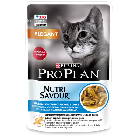 Pro Plan Cat Elegant Треска в соусе 85 g